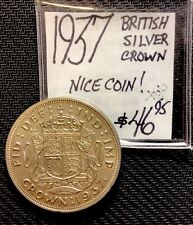 1937 British Silver Crown. Nice Coin ENN Coins picture