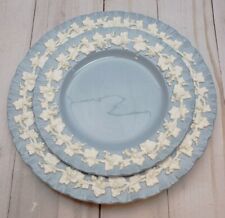 Wedgwood Cream Color on Lavender Salad Bread Plate Queens Ware Grapes Shell Edge picture