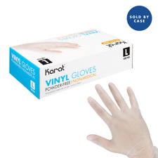 Karat Vinyl Powder-Free Gloves (Clear) - Large - 1,000 ct, FP-GV1008 picture