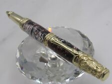 RARE VICTORIAN FIRE AGATE ACRYLIC HANDMADE TWIST BALL POINT PEN picture
