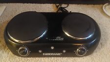 Farberware HP202-D11 Royalty 1800 W Double Burner Black Electric Cooktop picture