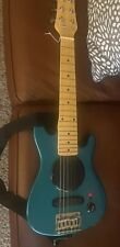Burswood Small Electric Guitar Green Blue Nice with Built in Amplifier (works) picture