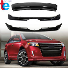 Glossy Black Front Upper & Center & Lower Grille Fit For 2011-2014 Ford Edge picture
