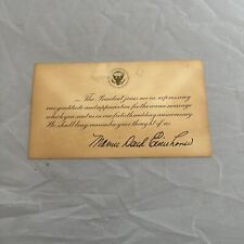 Mamie Doud Eisenhower Official White House Card Signed autograph picture