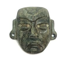 Pre-Columbian  Olmecoid/ Proto-Mayan Green Stone Mask / Pendant picture