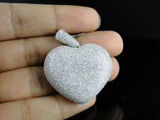 Stunning White Round Cut White Stone with Heart Design Bright Polish Women's picture