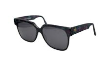 Vintage Guess Georges Black Purple Oval Sunglasses Hong Kong W/ NEW LENSES picture