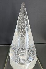 Stueben Signed Crystal Christmas Bubble Tree Signed David Dowler1984 Mirror Base picture