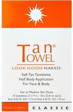 Tan Towel Half Body Classic - 10 Pack NEW/FRESH $28 Retail picture