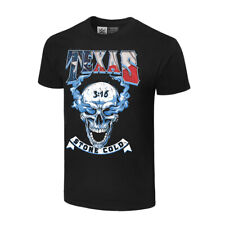 Stone Cold Steve Austin Texas WWE Authentic Mens Black T-Shirt picture