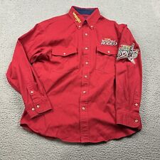 Wrangler Shirt Mens Large Red 2002 National Finals Rodeo Las Vegas Western Wear picture