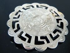 Vintage Taxco Mexico Sterling Silver 925 Plata De Jalisco Large Brooch Pendant picture