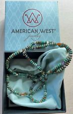 Carolyn Pollack Beaded Necklace Southwest Multi-Gemstone Sterling Turquoise 36
