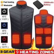 Heated Vest 9 Heating Zones With 10000mAh Battery Pack Electric Heating Vest US picture