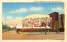 Food BuildingNo 2 New York Worlds Fair NY 1939 Postcard picture