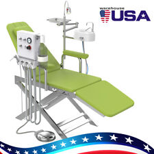 Dental Portable Mobile Chair LED Light Folding Chair Air Turbine Unit 4 Hole picture