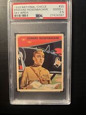 1933 National Chicle Sky Birds #20 Edward Rickenbacker Good + 2.5 picture