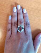 Stunning and Uniquely Designed 5.17 Carat Orange Sapphire & CZ Fine Wedding Ring picture