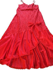 The International Boutique Nightgown Women’s S/M By Undercover Wear Red Lace VTG picture
