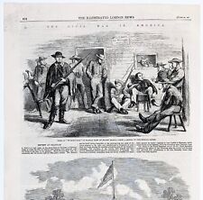 1861 New York 6th Regiment CIVIL WAR Engraving Print View Colonel Wilson Zouave picture