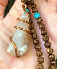 Spirit (Fairy) Quartz Wire Wrapped Pendant Mala Necklace picture