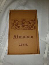 RARE VINTAGE - 1868 THE WORLD ALMANAC BOOK IN WONDERFUL CONDITION Reprint picture