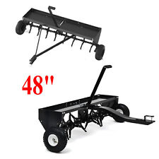 48 in Extra-Wide Tow Bar Tow Behind Lawn Aerator with Galvanized Steel Tines picture