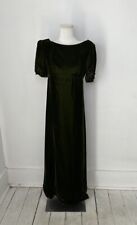 Vintage 70s Green Velvet Maxi With Bow Accents   picture