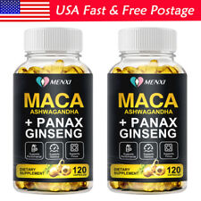 Organic Maca Root Peruvian Maca Extract Capsules for Men & Women 2x120 Softgels picture