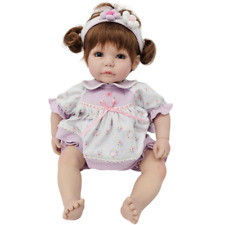 Adora Realistic Reborn Baby Doll Auburn Hair Blue Eyes Purple Outfit picture