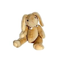 Vintage 1988 TY TAN JOINTED Bendable BEANIE BUNNY 8000 RABBIT Pink Bow 1st Gen picture