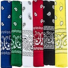 4 Pack X-Large Paisley Cotton Printed Bandana - 27 x 27 inches picture