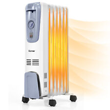 1500W Electric Oil Filled Radiator Space Heater 7-Fin Thermostat  Room Radiant picture