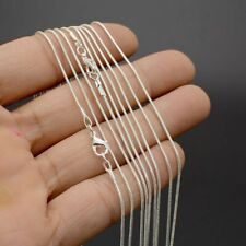 Lot 5/10Pcs 925 Silver Solid 1MM Snake Chain Necklace For Pendant 16-24inch picture