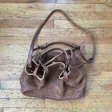 Valentina Italy Brown Woven Leather Bag  picture