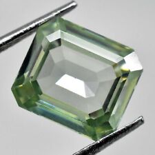 4.15 Cts Real Moissanite Green Radiant Cut Certified Gemstone picture