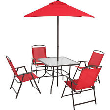 6 Piece Outdoor Patio Dining Set Outdoor Table Chair Set Furniture with Umbrella picture