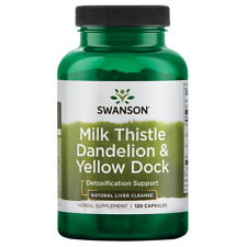 Swanson Herbal Supplements Milk Thistle, Dandelion & Yellow Dock Capsule 120ct picture