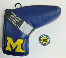 Team Golf Michigan Wolverines Vintage Blade Putter Cover & Ball Marker 2 Sided picture