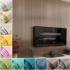 10M Luxury Modern Simple Stripe Embossed Flock Textured Non-woven Wallpaper Roll picture