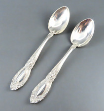 Vintage TOWLE STERLING SILVER King Richard Demitasse Spoon SET/LOT OF 2 No Mono picture