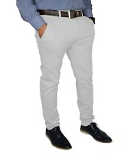 Mens Slim FIT Stretch Chino Trousers Casual Flat Front Flex Classic Full Pants picture