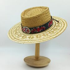 vintage Raffia straw hat panama fedora Bump roof hat for men sun hat panama hat picture