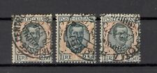 ITALY - 3 USED STAMPS  2.50L , Vittorio Emanuele III - NICE POSTMARKS picture