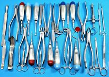 NEW GERMAN 32 PC ORAL SURGERY DENTAL EXTRACTING ELEVATORS FORCEPS INSTRUMENT KIT picture