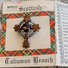 Miracle Scottish Talisman Brooch Vintage Cross picture