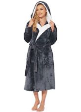 Womens Robe-Womens Robe With Hood-Womens Long Hooded Bathrobe-Luxury Full Length picture