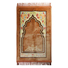 Hijaz Turkish Orange Luxurious Gold Archway Border Ultra Soft Padded Prayer Rug picture