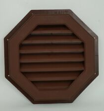 Brown Gable vent, Polypropylene, 22 inch Octagon, Autumn Brown functional 2Pc picture