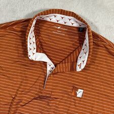 Horn Legend Mens Large Luxury Texas Longhorns  Burnt Orange Polo Shirt Casual picture